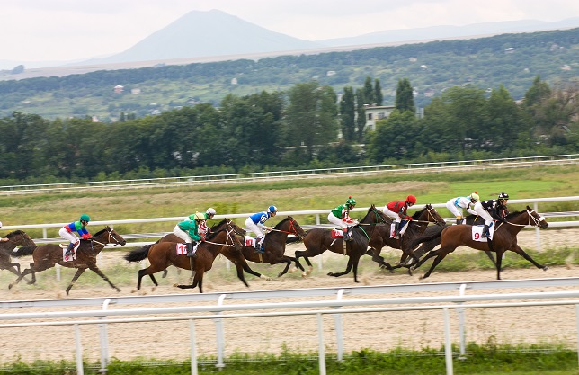 Race for the prize of the "Salamova" in Pyatigorsk,Northern Caucasus, Russia.